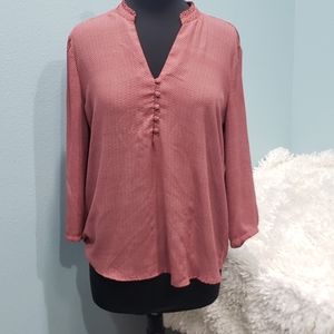 Womens Cute Chevron Pattern Blouse, Size Medium